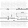 11509 - 300 Catenaccio verticale per porte e portoni, tipo “medio” ferro invecchiato