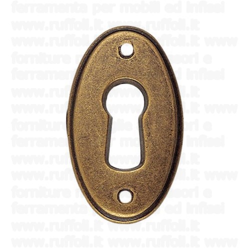 Bocchetta chiave per mobili antichi - Ottone 7758