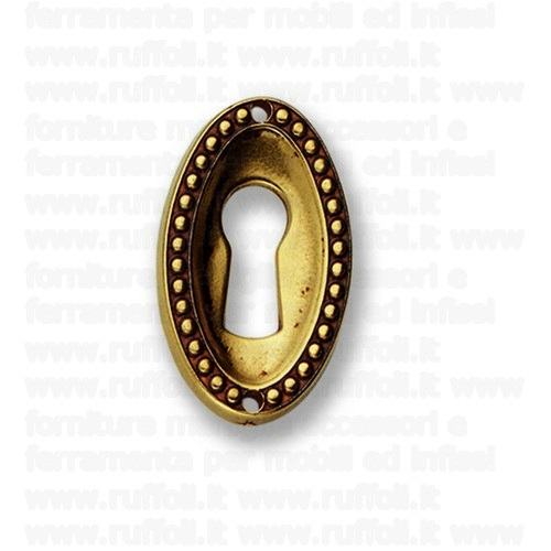 Bocchetta chiave per mobili antichi - Ottone 7843