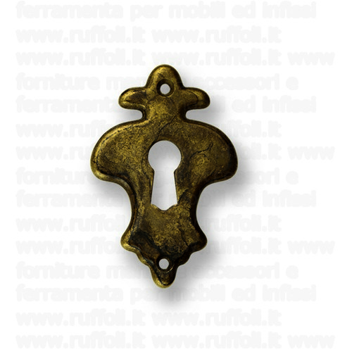 Bocchetta chiave per mobili antichi - Ottone 7964