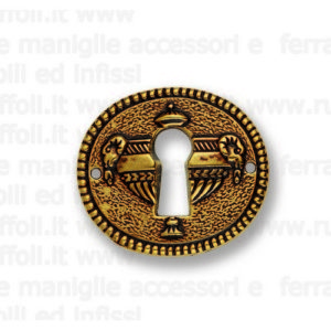 Bocchetta chiave per mobili antichi - Ottone 7695