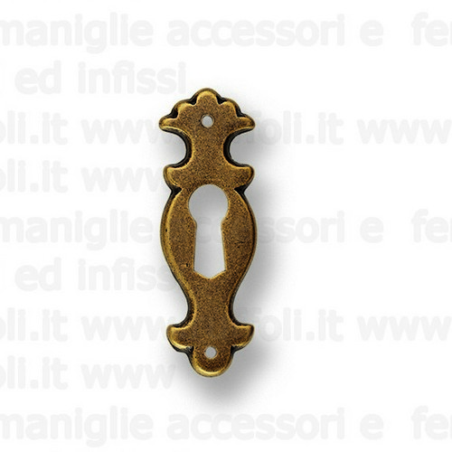 Bocchetta chiave per mobili antichi - Ottone 7788