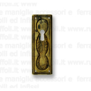 Bocchetta chiave per mobili antichi - Ottone 7949