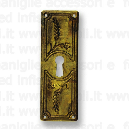 Bocchetta chiave per mobili antichi - Ottone 8048