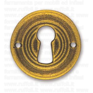 Bocchetta chiave per mobili antichi - Ottone 27352