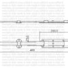 11511 - 400 Catenaccio verticale per porte e portoni, tipo “medio” ferro invecchiato